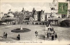 El entrar de CPA Dieppe del casino y de las torrecillas