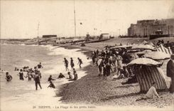CPA Dieppe la playa y los pequenos banos