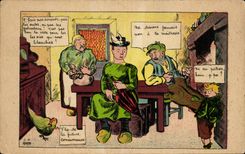 CPA Fantaisie Humour Ya de la future concurrence 