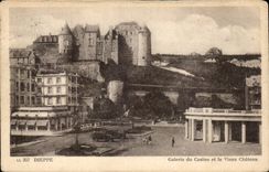 CPA Dieppe Gallery of the casino and the old castle