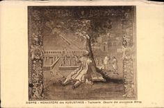 CPA Dieppe Monastere of Augustines Tapisserie Works of the former Mothers