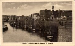 CPA Dieppe quays and Market with fish