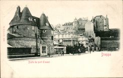 CPA Dieppe Gate of the bridge of West