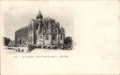 CPA tienen la iglesia colegial de Saint Laurent