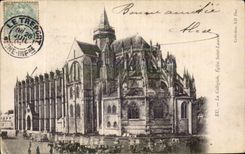 CPA tienen la iglesia colegial de Saint Laurent