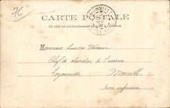 Eu Le castle de CPA durante el fuego (tomado la corte del castillo)