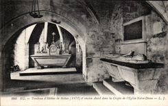 CPA Eu Le tomb of Helene of Melun (1472) in the crypt of the Notre Dame church