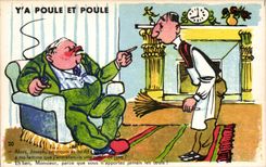 CPA Fantaisie Illustrateur Humour Y'a poule et poule