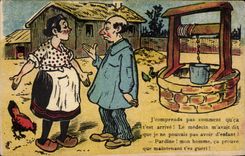 CPA Fantaisie Illustrateur Humour Paysans