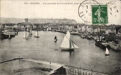 CPA Dieppe View of before port taken of cliff of Pollet