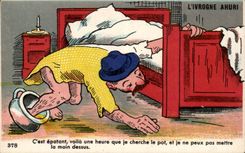 CPA Fantaisie Humour Illustrateur L'ivrogne ahuri