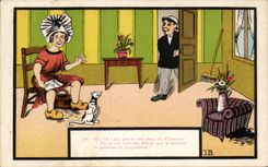 CPA Fantaisie Illustrateur Humour Clemence JB