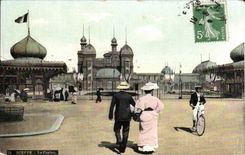 CPA Dieppe Le casino Bicycle