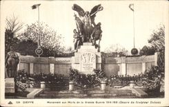 CPA Dieppe War memorial of the Great War