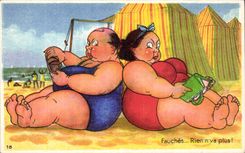 CPA Fantaisie Humour Femme forte 