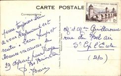 CPA Fantaisie Humour Femme forte les petits anes Donkey