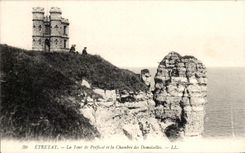 Etretat it Tower of Prefasse and the Room of the Young ladies - CPA