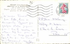 Fecamp - abadia del santo la trinidad - CPA