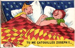 Humour - Illustration - Tu me catouilles Zoseph - CPA 
