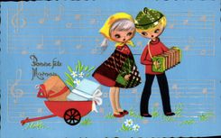 Fantasia - ninos - humor - ilustracion - buena mama del festival - CPA