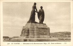 Le Havre - monumento del reconocimiento belga - CPA