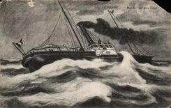 Le Havre - Rapid por el tiempo pesado - vapor - vapor - CPA