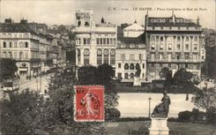 Sainte Address - Place Gambetta and Rue of Paris - CPA