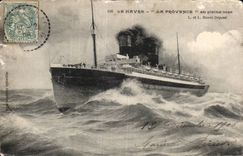 Le Havre lleno el mar de Provence - vapor - vapor - CPA