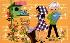 Fantasia - nino - ilustracion - buena mama del festival - CPA