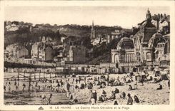 Le Havre el casino Marie Christine y la playa - CPA