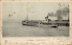Le Havre - entrada del puerto - CPA