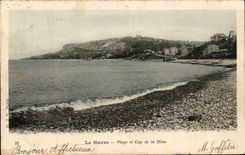 Le Havre - playa y cabo de Heve - CPA
