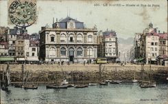 Le Havre el museo y calle de Paris - CPA