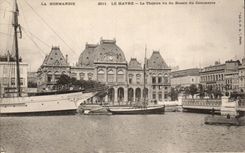 Le Havre el teatro visto del lavabo - CPA