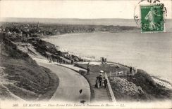 Plataforma Felix Faure de CPA Le Havre y panorama de Le Havre