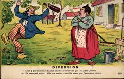 CPA Fantaisie Humour Diversion 