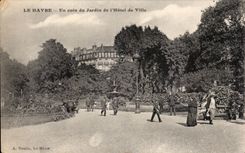 Le Havre - una esquina del jardin del ayuntamiento - CPA