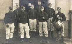 Real photo Soldiers with the regiment