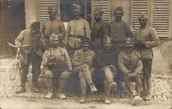 Real photo Militaria Soldier Bicycle