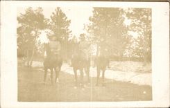 Real photo Militaria Riding Soldiers