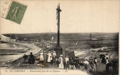 Panorama de CPA Treport tomado de los asnos del burro del acantilado