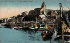 CPA Treport Le port tiene marea baja