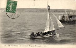 CPA Treport volvio de un barco de la caminata