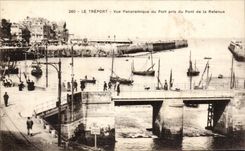 Opinion panoramica de CPA Treport del puerto tomado del puente de la reserva