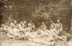 CPA Real photo Militaria Hairy Soldiers