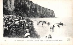 CPA Treport la playa tiene alta marea