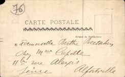 CPA Treport la cruz y la calle de piedra de Paris