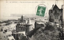 CPA Treport visto de las escaleras del acantilado