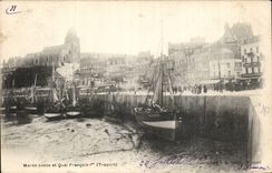 Marea baja de CPA Treport y muelle 1r de François