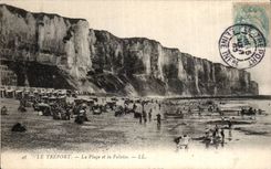 CPA Treport la playa y el acantilado